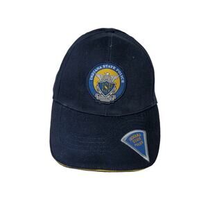 Indiana State Police ISP Alliance Slideback Hat Adjustable Blue Patch Logo